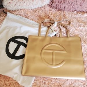 Large copper Telfar shopper